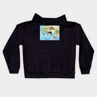 Inner Geographies Map Kids Hoodie